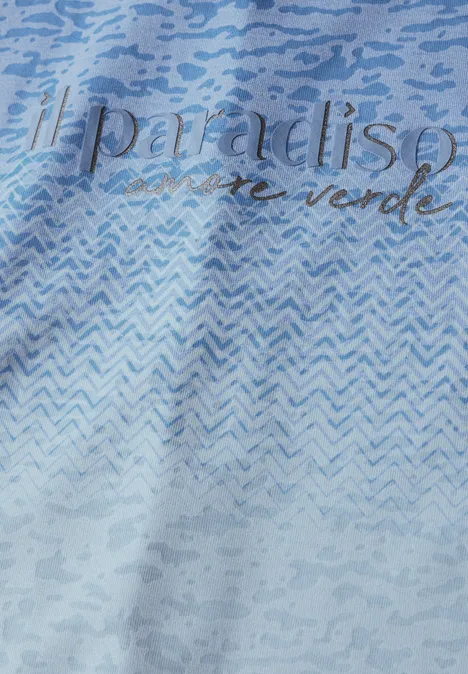 T-Shirt mit Farbverlauf pastel blue