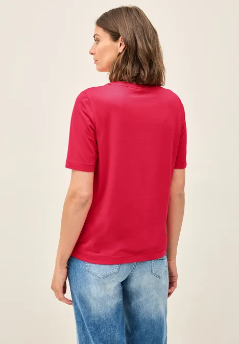 Basic Rundhals T-Shirt glazed apple red