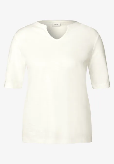 T-Shirt im Tunika-Look vanilla white