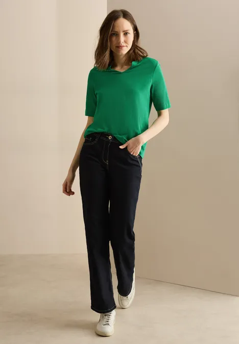 T-Shirt im Tunika-Look garden green