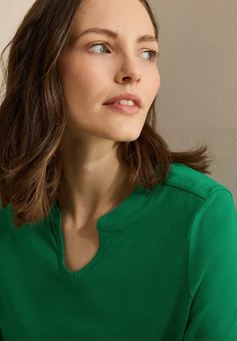 T-Shirt im Tunika-Look garden green