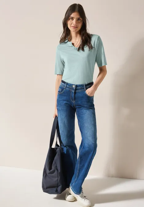 T-shirt au look tunique cool salvia green