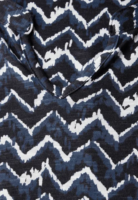 T-Shirt mit Minimal Print universal blue