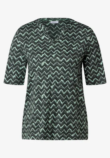 T-Shirt mit Minimal Print slate khaki
