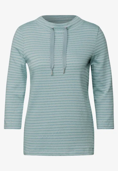 Two-Tone Strukturshirt cool salvia green