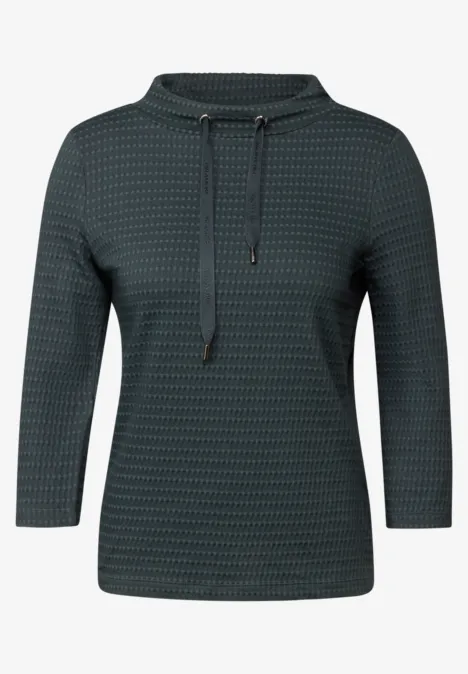 Two-Tone Strukturshirt slate khaki