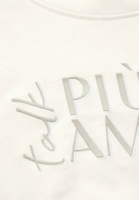 T-Shirt mit Wording vanilla white