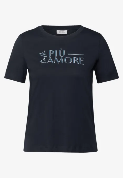 T-Shirt mit Wording universal blue