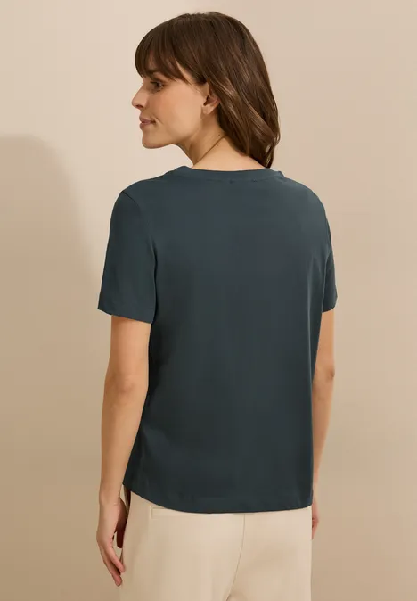 T-Shirt mit Wording slate khaki
