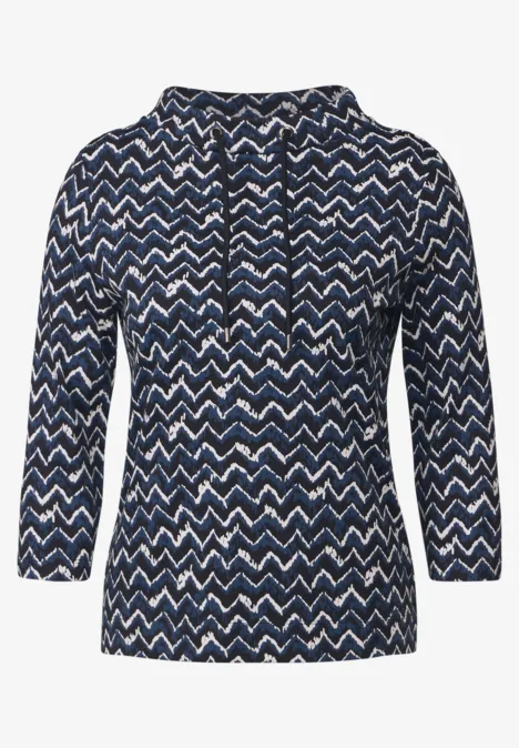 Shirt mit Minimal Print universal blue