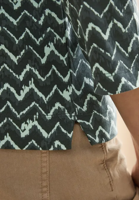 Shirt mit Minimal Print slate khaki