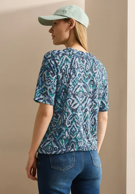 Shirt mit Ornamentmuster universal blue