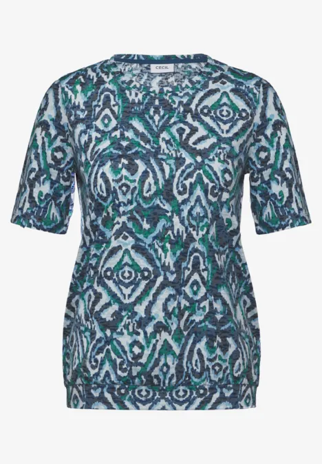 Shirt mit Ornamentmuster universal blue