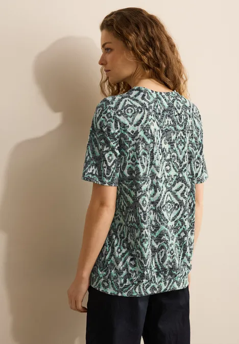 Shirt mit Ornamentmuster slate khaki