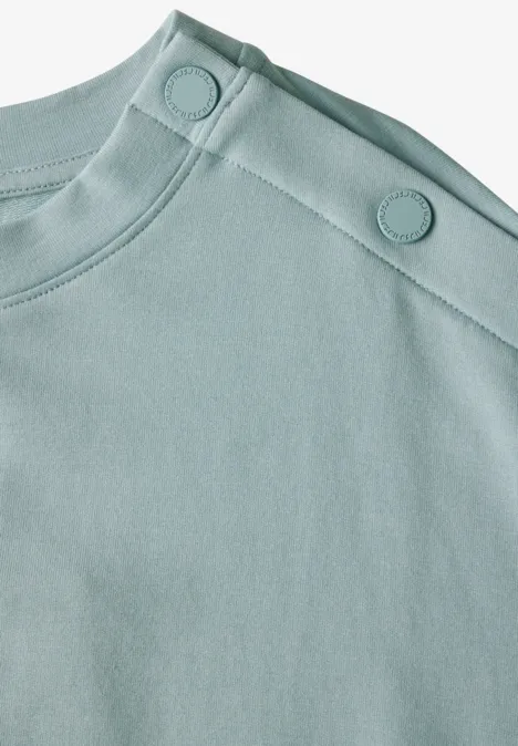 T-Shirt mit Knopfdetail cool salvia green