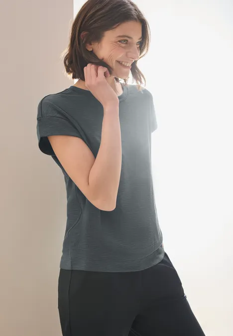Softes Strukturshirt slate khaki
