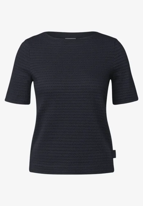 T-Shirt mit Struktur universal blue
