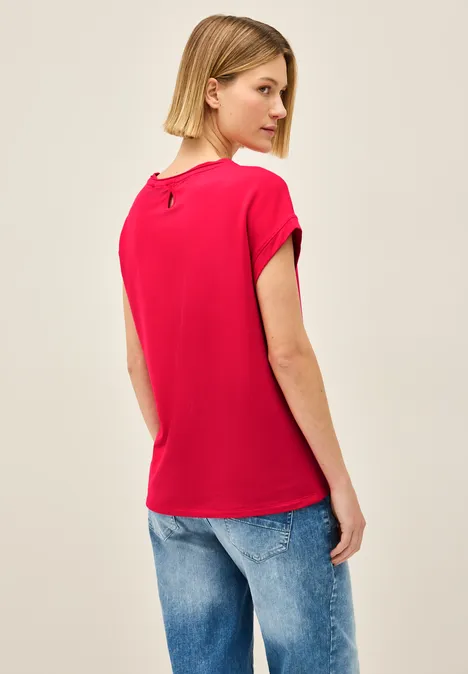 Shirt mit Glitzer-Print glazed apple red