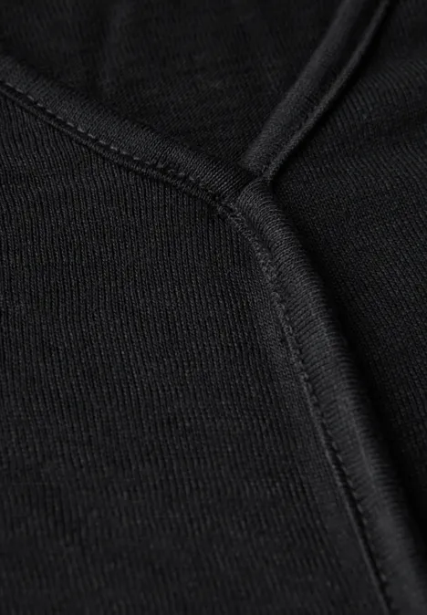 T-Shirt mit Deko-Nähten Black