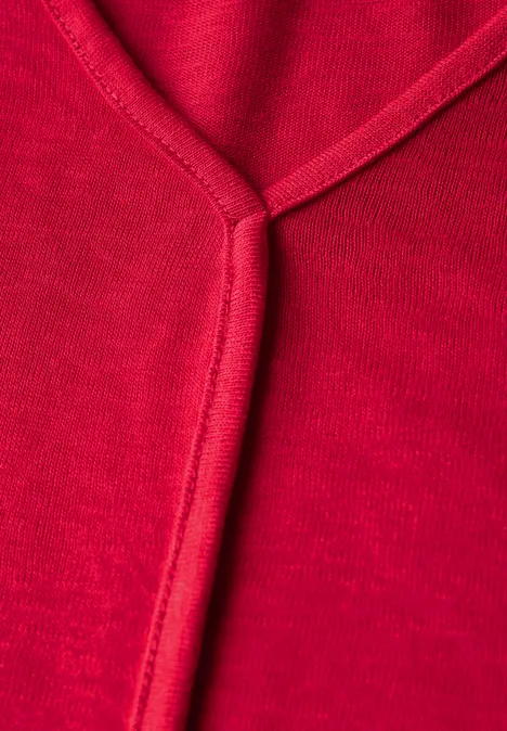 T-Shirt mit Deko-Nähten glazed apple red