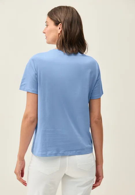 Shirt mit Wording Artwork fresh light blue