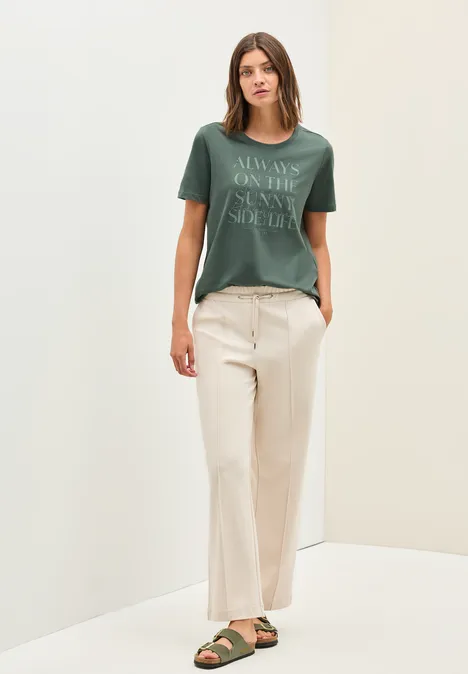 Shirt mit Wording Artwork balmy khaki