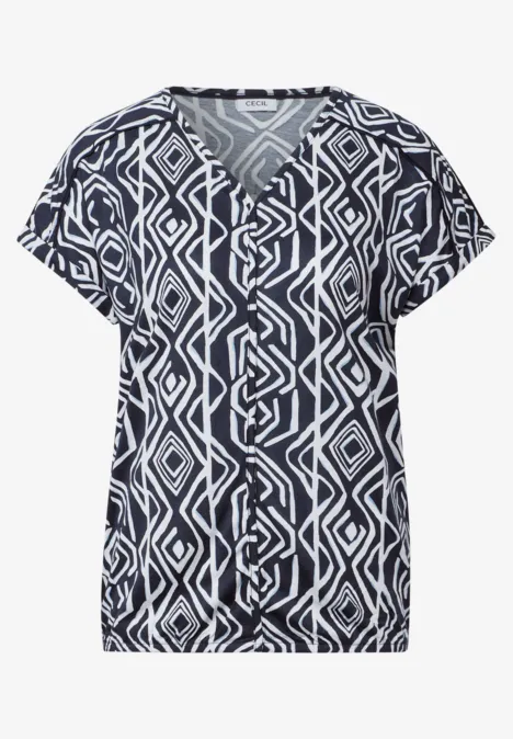 T-Shirt mit Deko-Nähten universal blue
