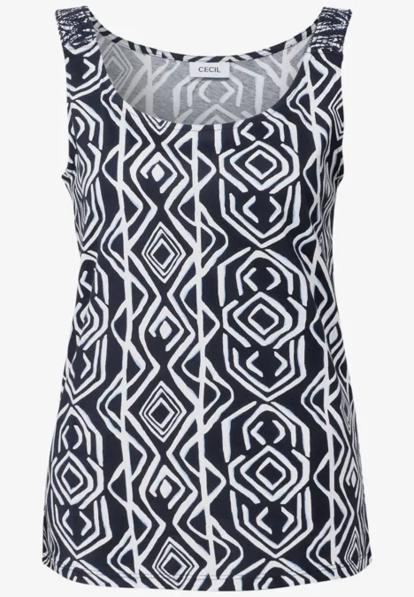 Top mit Smok-Details universal blue