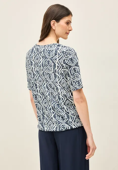 T-Shirt in Ausbrenner-Optik universal blue