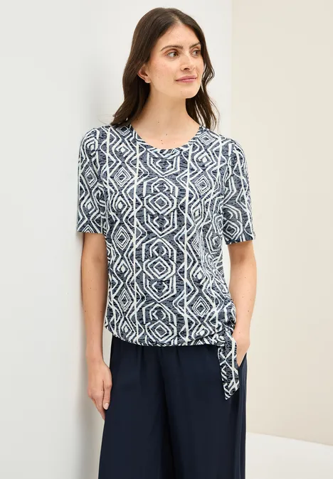 T-Shirt in Ausbrenner-Optik universal blue