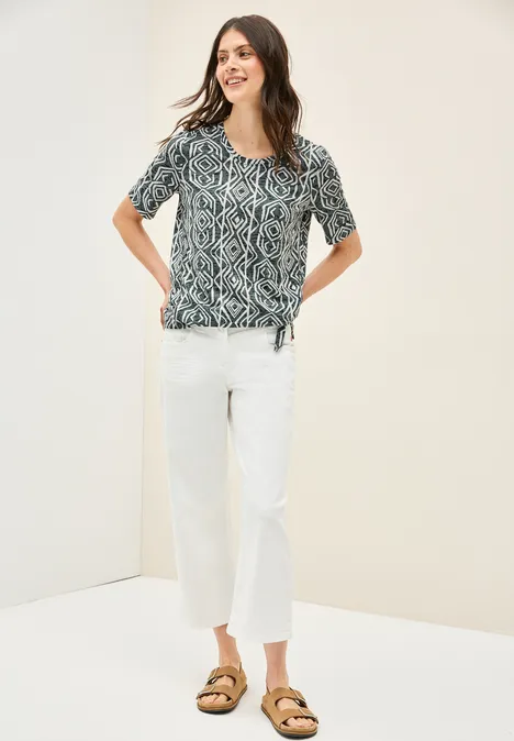 T-Shirt in Ausbrenner-Optik balmy khaki