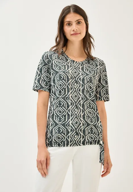 T-Shirt in Ausbrenner-Optik balmy khaki