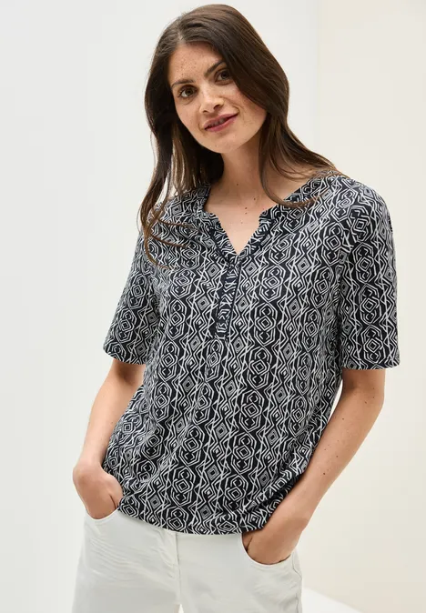 Shirt im Tunika-Look universal blue