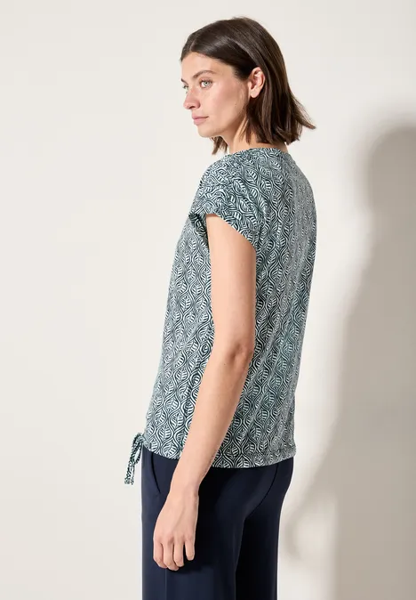 Gemustertes T-Shirt universal blue