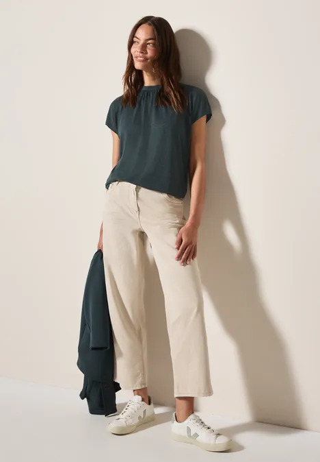 Shirt mit Ausbrenner-Muster slate khaki
