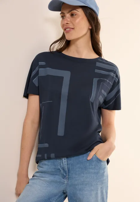 T-Shirt mit Grafik Print universal blue