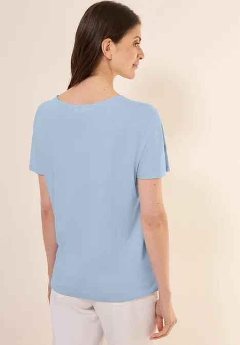 T-Shirt mit Grafik Print pastel blue
