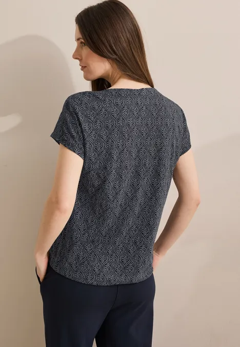 Melange-Look Shirt universal blue melange