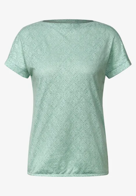 Melange-Look Shirt matcha green melange
