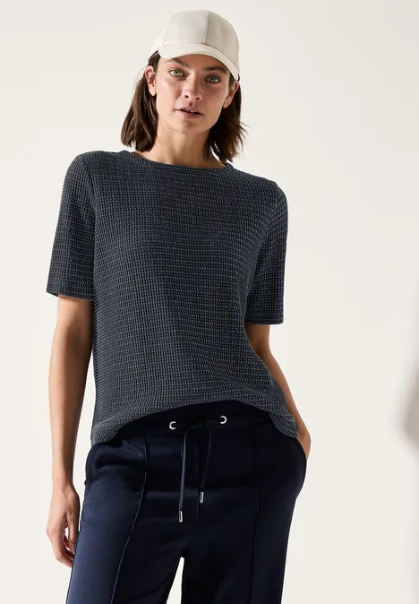 T-Shirt mit Struktur universal blue