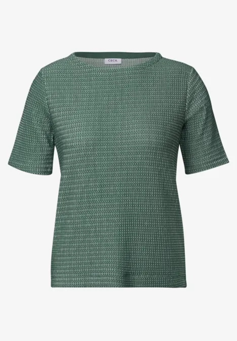 T-Shirt mit Struktur matcha green