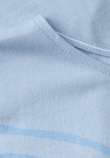 Gemustertes T-Shirt pastel blue