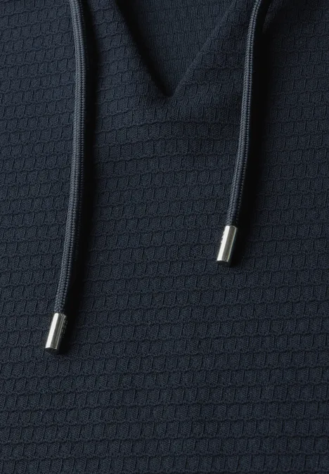 Kapuzenpullover mit Struktur universal blue