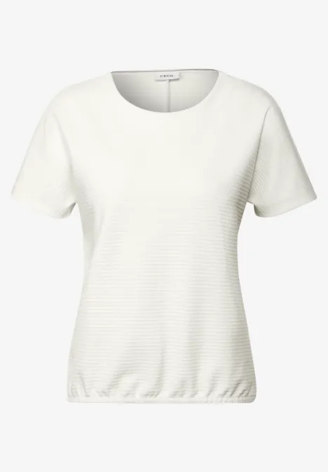 T-Shirt mit Struktur vanilla white
