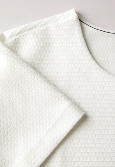 T-Shirt mit Struktur vanilla white
