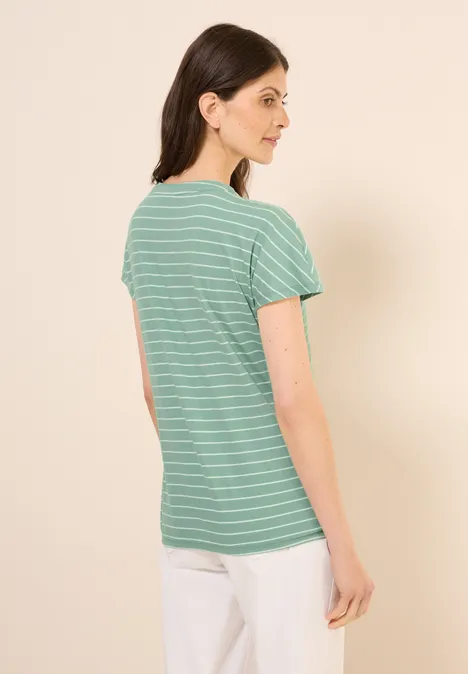 Gestreiftes Shirt matcha green Gestreiftes Shirt matcha green
