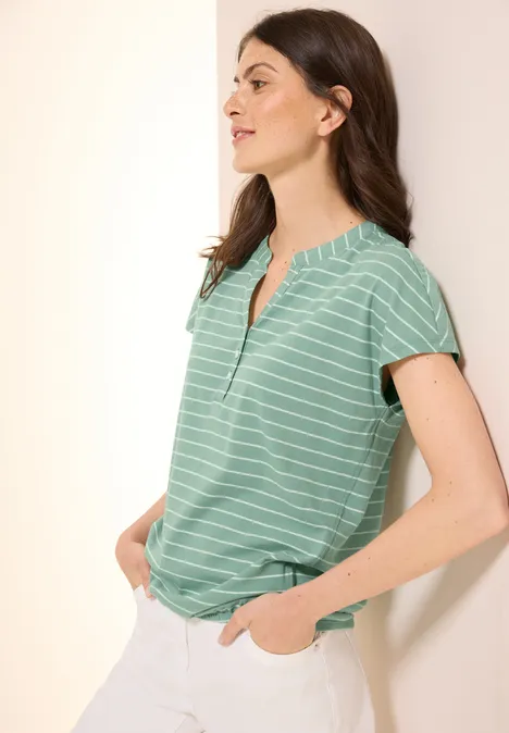 Gestreiftes Shirt matcha green Gestreiftes Shirt matcha green