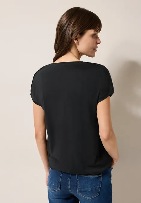 Shirt in Unifarbe Black