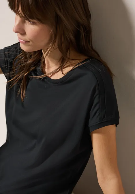Shirt in Unifarbe Black