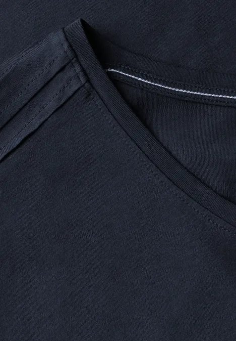 Shirt in Unifarbe universal blue